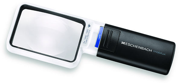 EZOptix 4x 65mm Handheld Illuminated Pocket Magnifier with LED Light