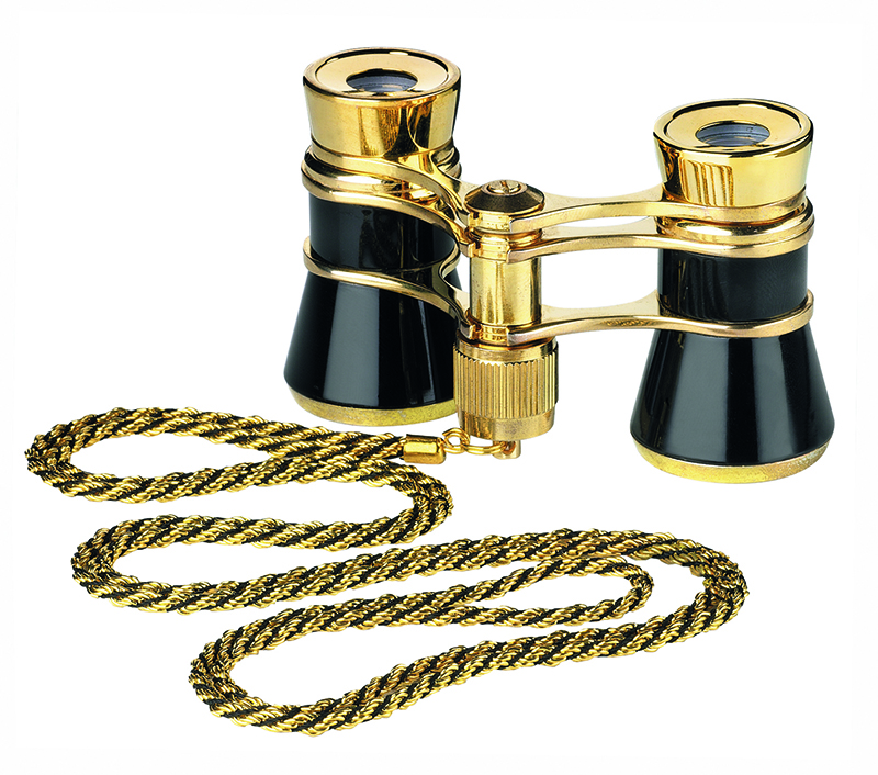 Glamour Collection - Midnight Black with Chain | Opera Glasses
